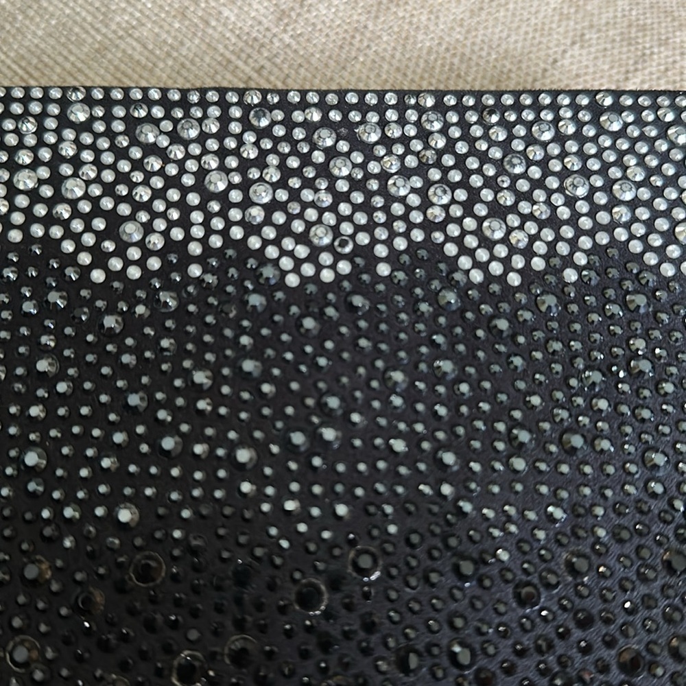 Natasha Couture Evening hard-sided box clutch shoulder Crystal /rhinestone Bling - Picture 9 of 10